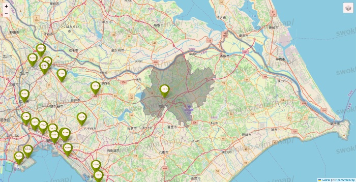 千葉県の3COINSの店舗地図