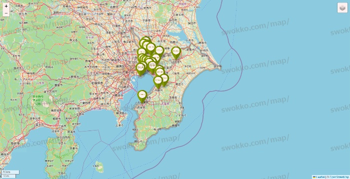 千葉県の3COINSの店舗地図