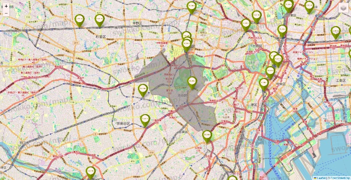 東京都の3COINSの店舗地図