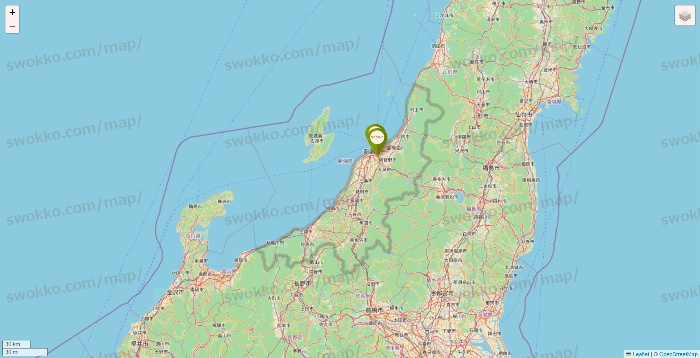 新潟県の3COINSの店舗地図