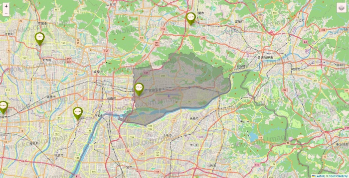 岐阜県の3COINSの店舗地図