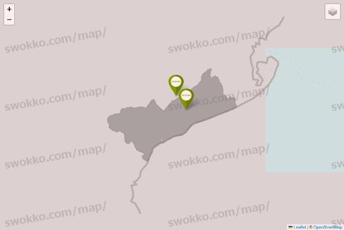 静岡県の3COINSの店舗地図