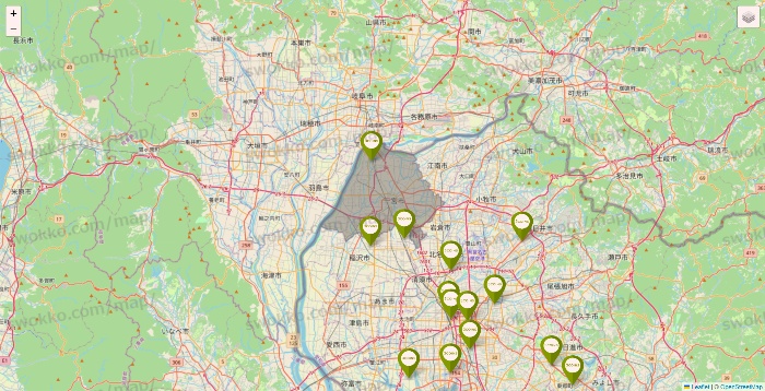 愛知県の3COINSの店舗地図