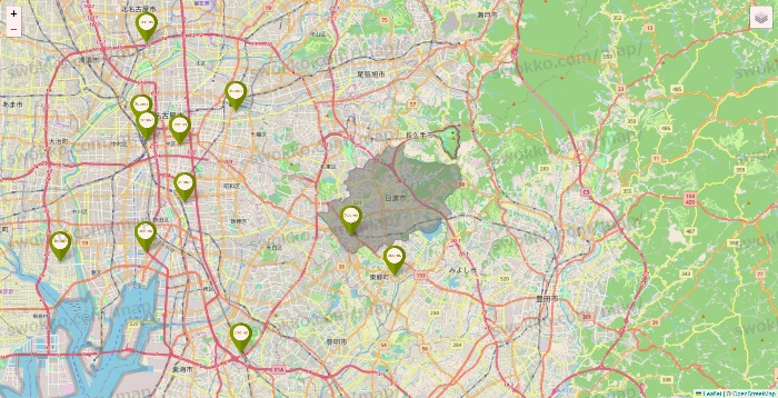 愛知県の3COINSの店舗地図