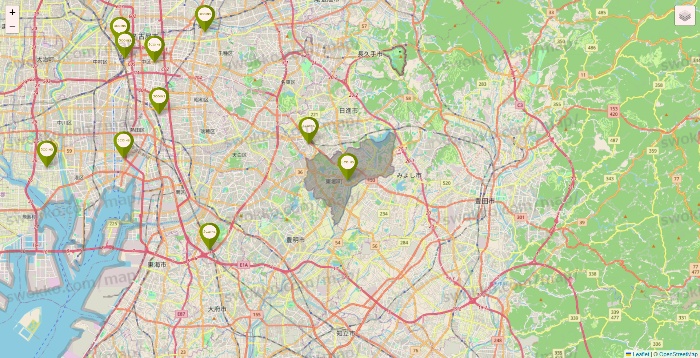 愛知県の3COINSの店舗地図