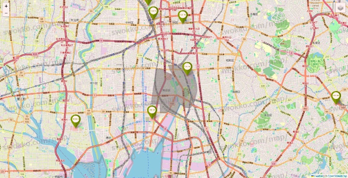 愛知県の3COINSの店舗地図