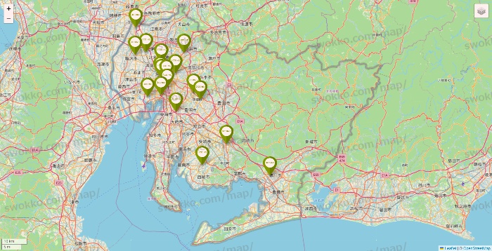 愛知県の3COINSの店舗地図