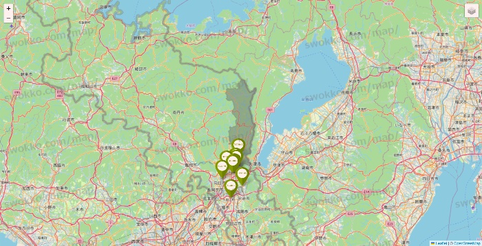 京都府の3COINSの店舗地図