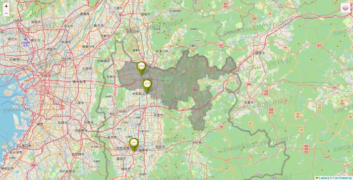 奈良県の3COINSの店舗地図