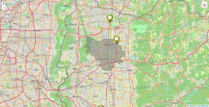 奈良県の3COINSの店舗地図