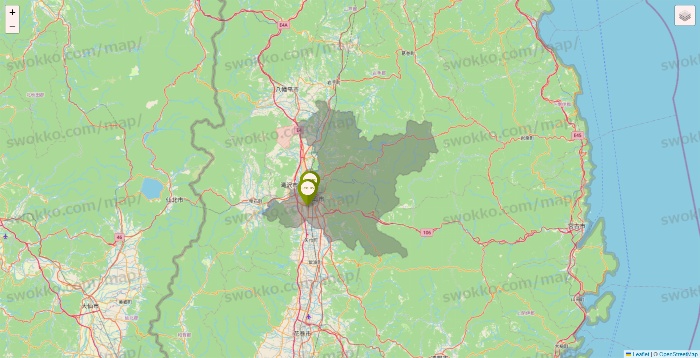 岩手県の3COINSの店舗地図