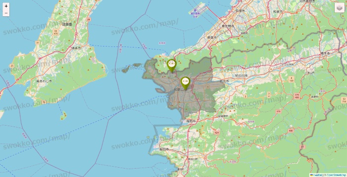 和歌山県の3COINSの店舗地図