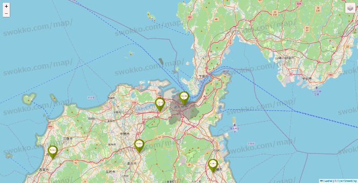 福岡県の3COINSの店舗地図