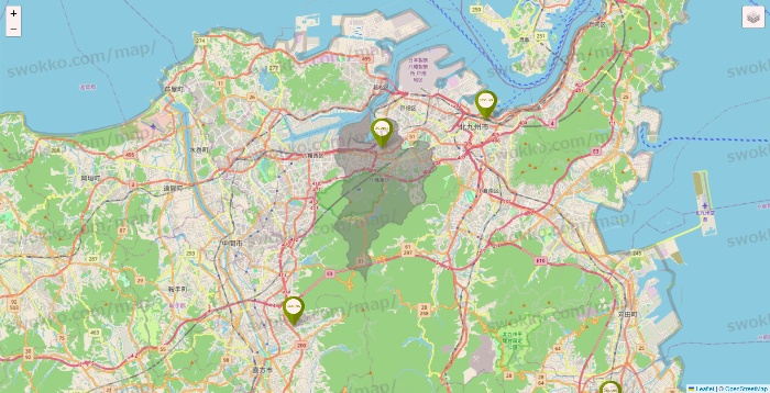 福岡県の3COINSの店舗地図