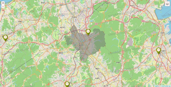福岡県の3COINSの店舗地図