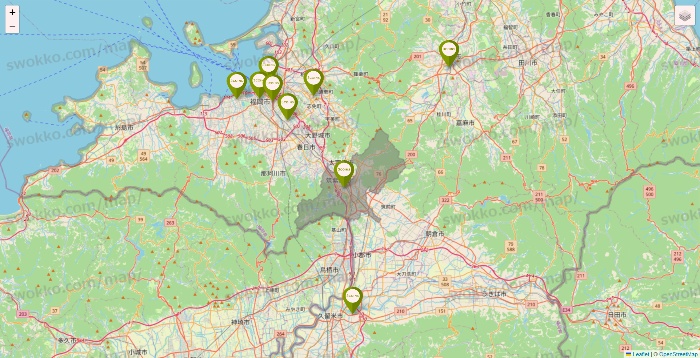 福岡県の3COINSの店舗地図