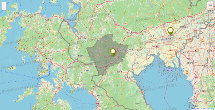 佐賀県の3COINSの店舗地図