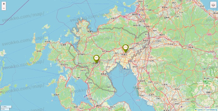 佐賀県の3COINSの店舗地図