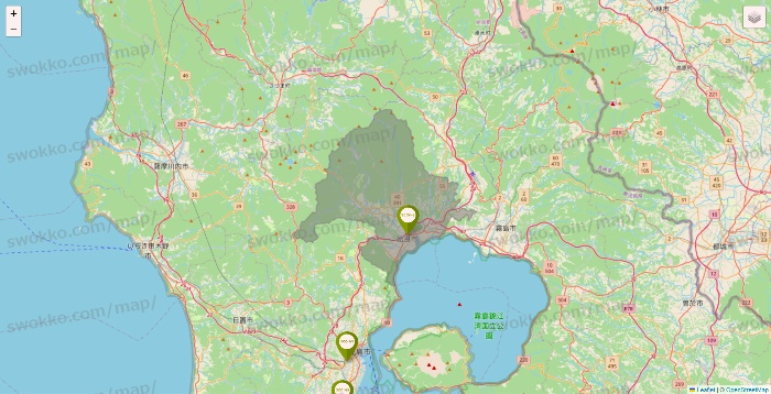 鹿児島県の3COINSの店舗地図