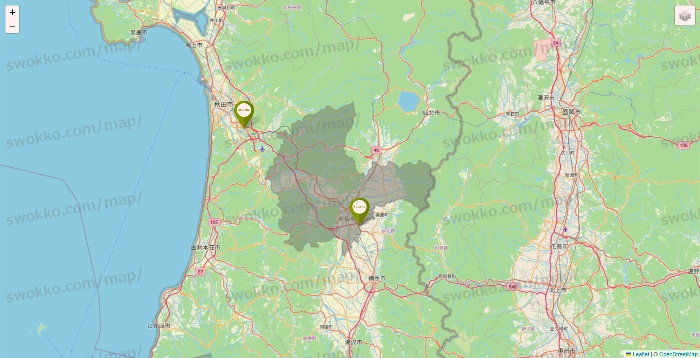 秋田県の3COINSの店舗地図