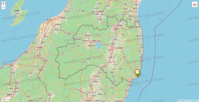 福島県の3COINSの店舗地図
