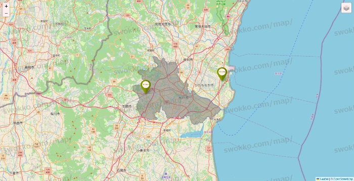 茨城県の3COINSの店舗地図