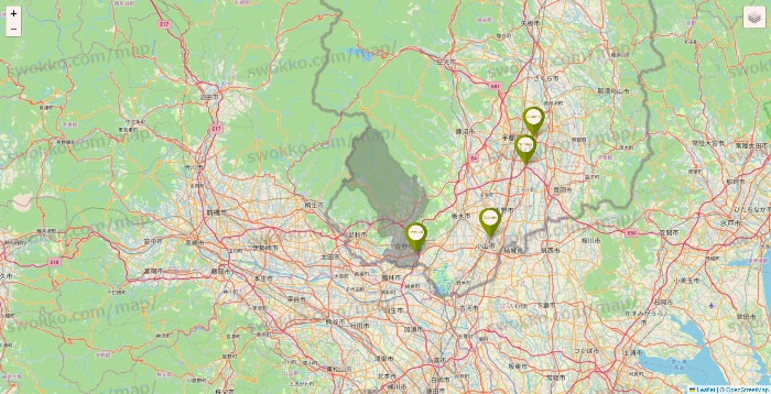 栃木県の3COINSの店舗地図