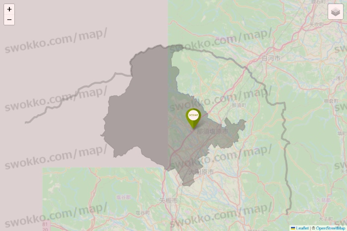 栃木県の3COINSの店舗地図