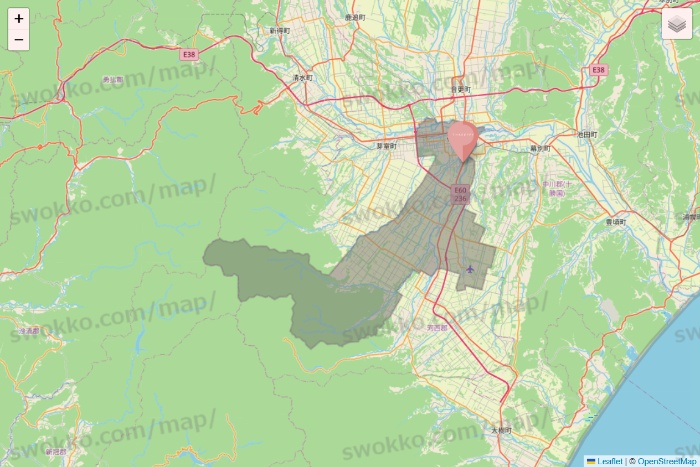 北海道のTHREEPPY・CouCouの店舗地図