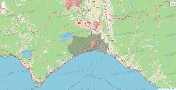 北海道のTHREEPPY・CouCouの店舗地図