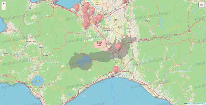 北海道のTHREEPPY・CouCouの店舗地図