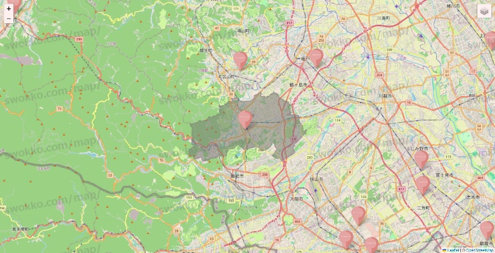 埼玉県のTHREEPPY・CouCouの店舗地図