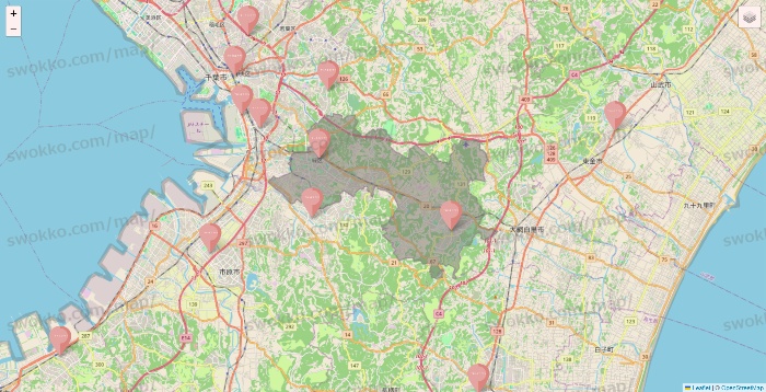 千葉県のTHREEPPY・CouCouの店舗地図