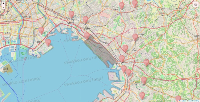 千葉県のTHREEPPY・CouCouの店舗地図