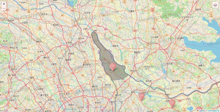 千葉県のTHREEPPY・CouCouの店舗地図