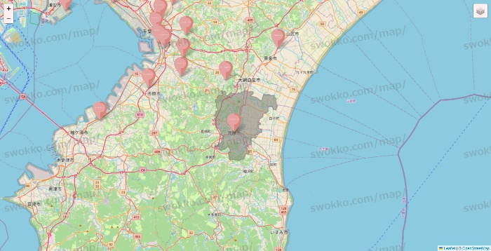 千葉県のTHREEPPY・CouCouの店舗地図