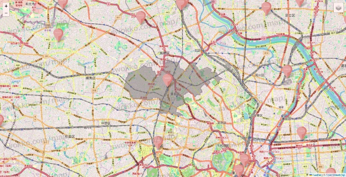 東京都のTHREEPPY・CouCouの店舗地図