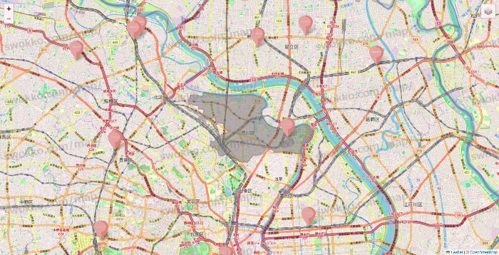 東京都のTHREEPPY・CouCouの店舗地図