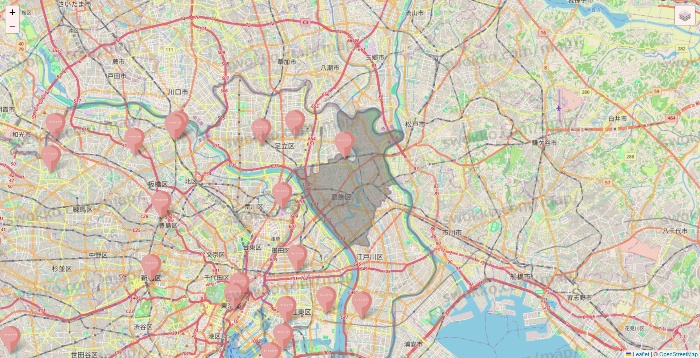 東京都のTHREEPPY・CouCouの店舗地図