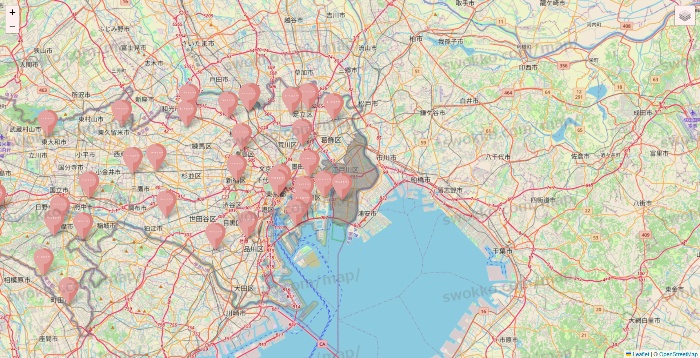 東京都のTHREEPPY・CouCouの店舗地図