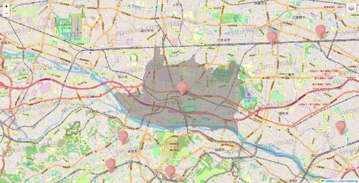 東京都のTHREEPPY・CouCouの店舗地図