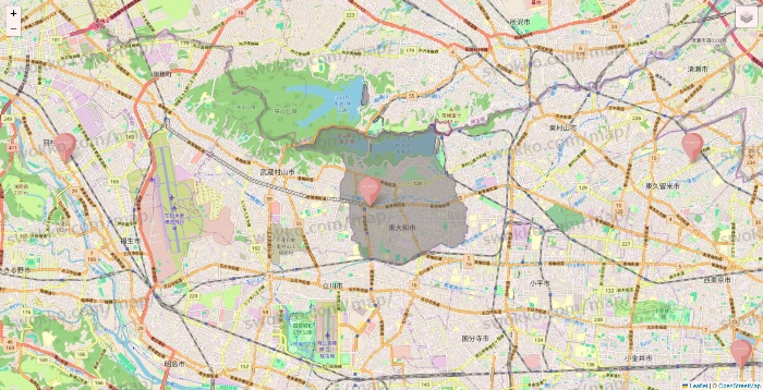 東京都のTHREEPPY・CouCouの店舗地図