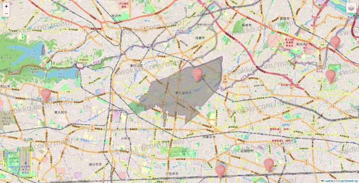 東京都のTHREEPPY・CouCouの店舗地図