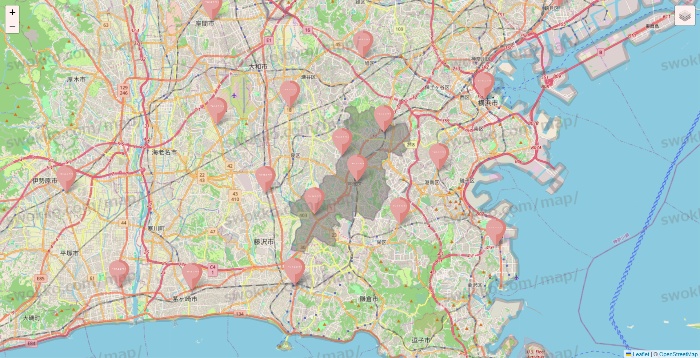 神奈川県のTHREEPPY・CouCouの店舗地図