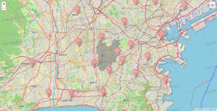 神奈川県のTHREEPPY・CouCouの店舗地図