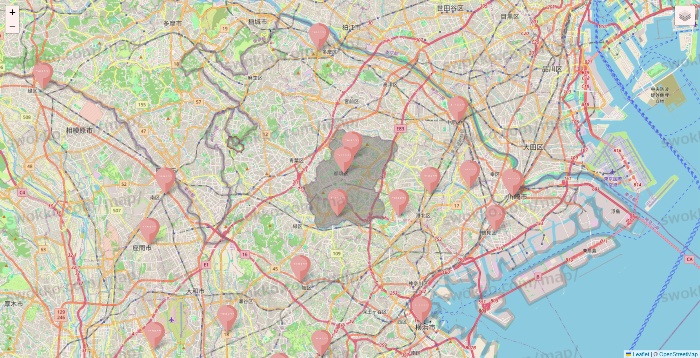 神奈川県のTHREEPPY・CouCouの店舗地図