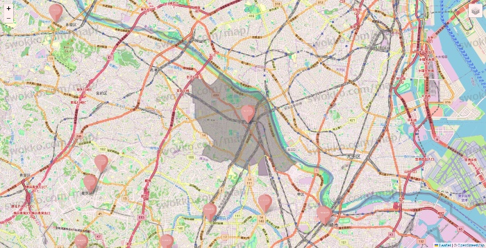 神奈川県のTHREEPPY・CouCouの店舗地図