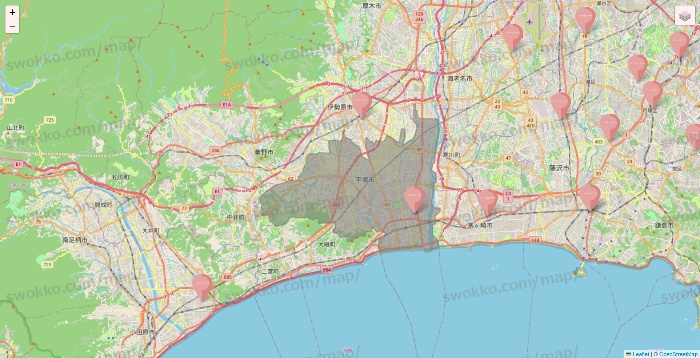 神奈川県のTHREEPPY・CouCouの店舗地図