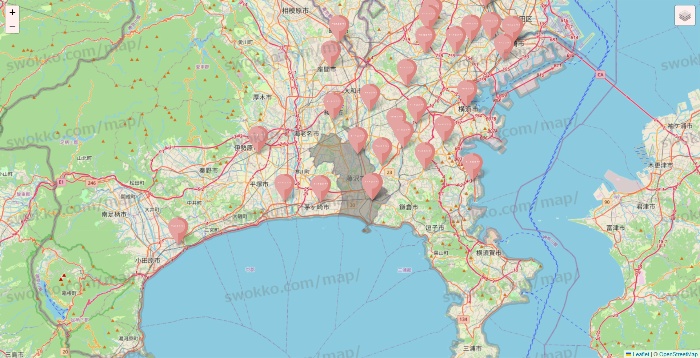 神奈川県のTHREEPPY・CouCouの店舗地図
