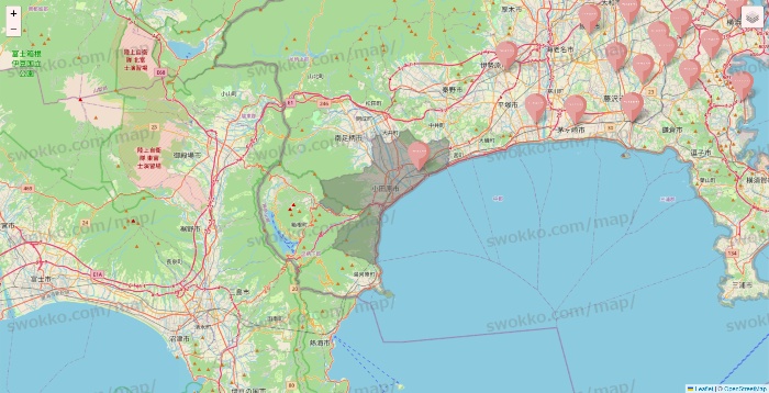 神奈川県のTHREEPPY・CouCouの店舗地図